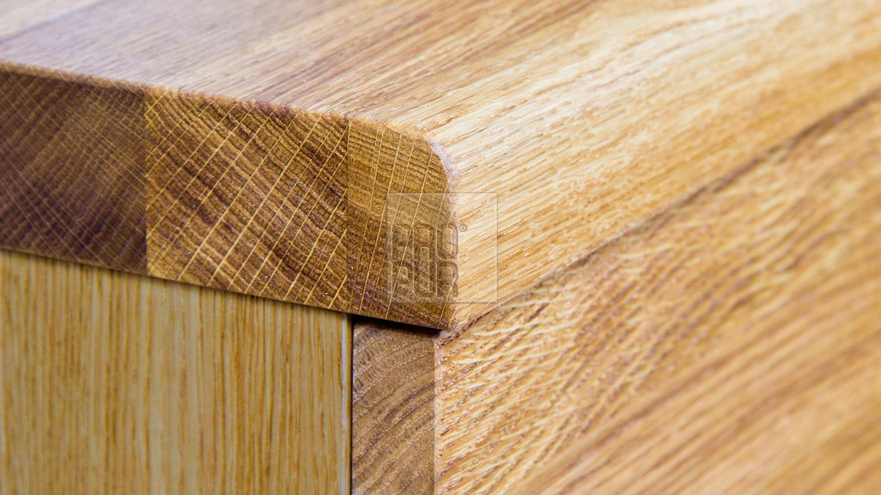 Dřevěný noční stolek z masivu PALERMO, Materiál: Masiv Dub, Odstín: Olej BIOFA Transparent #04