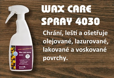 Emulze na údržbu BIOFA WAX CARE SPRAY 4030