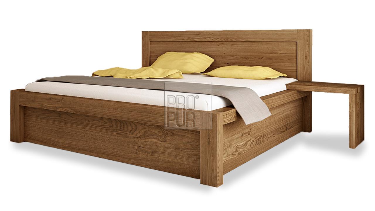 Postel z masivu s úložným prostorem CAPRI